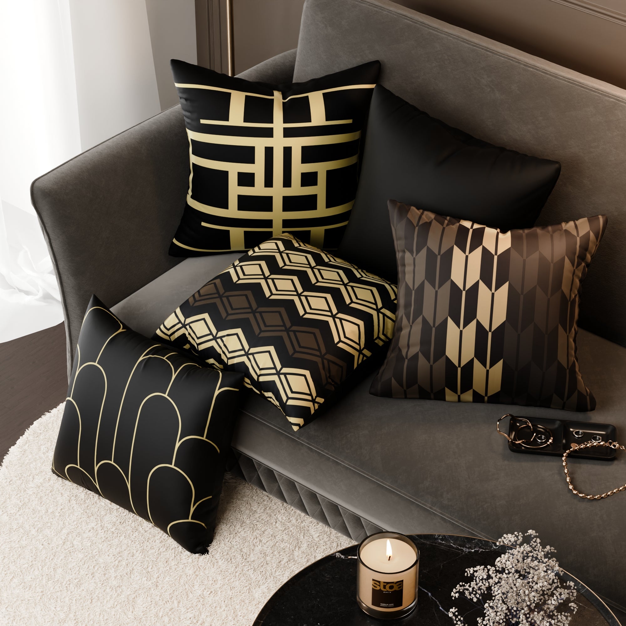 Anastasia’s Heirloom Cushion Cover 5 Pc Set
