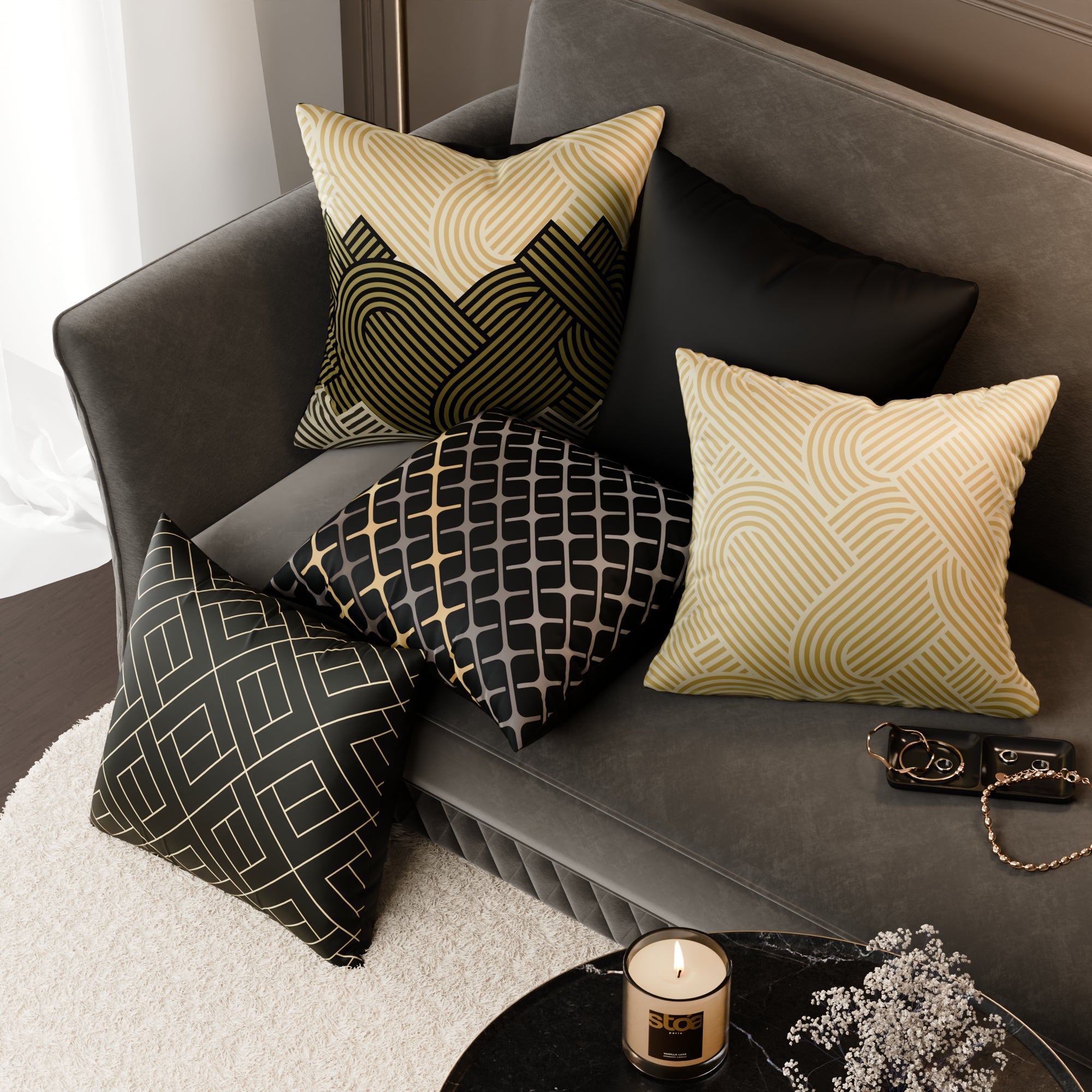 Anastasia’s Waltz Cushion Cover 5 Pc Set