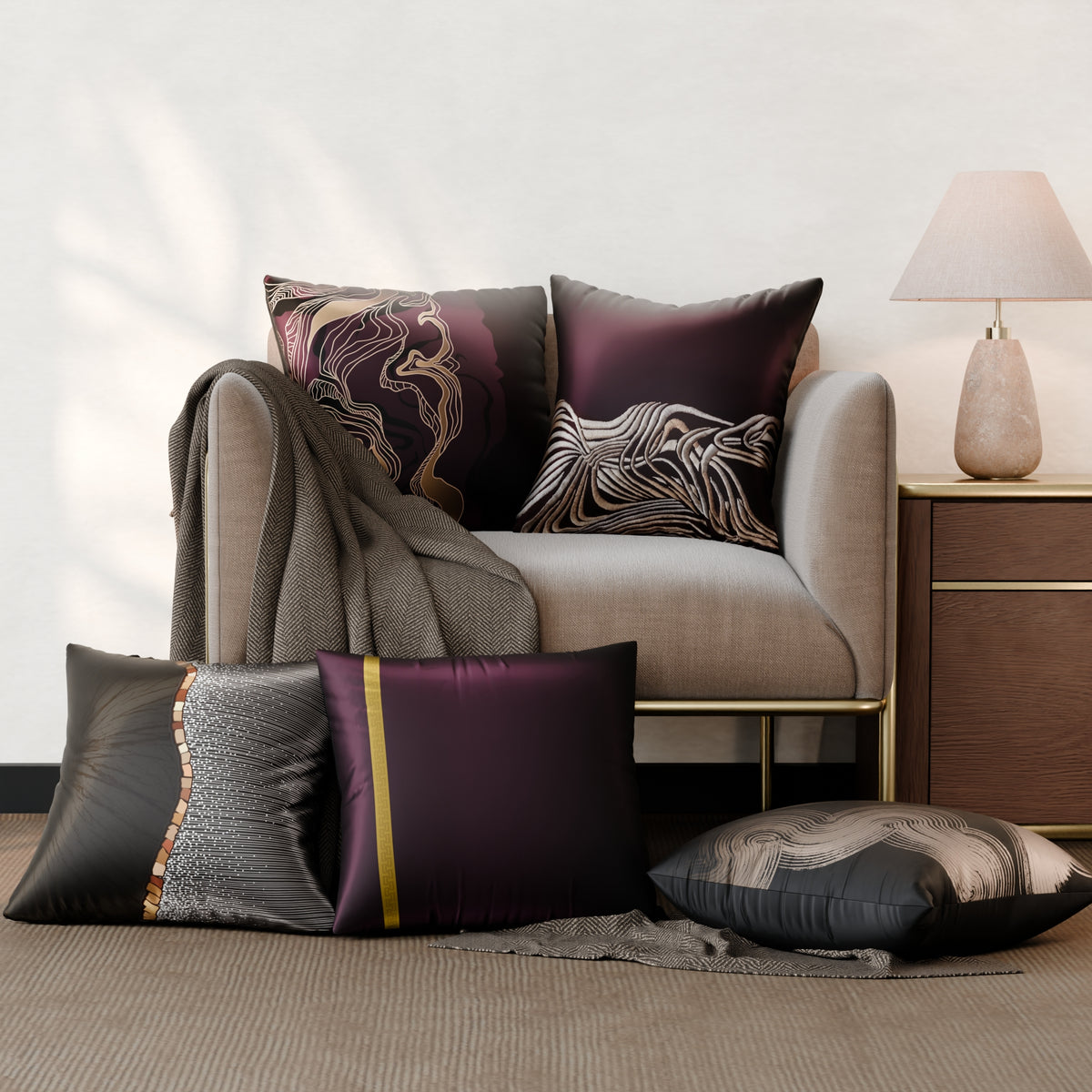 Charlotte’s Adornment Cushion Cover 5 Pc Set