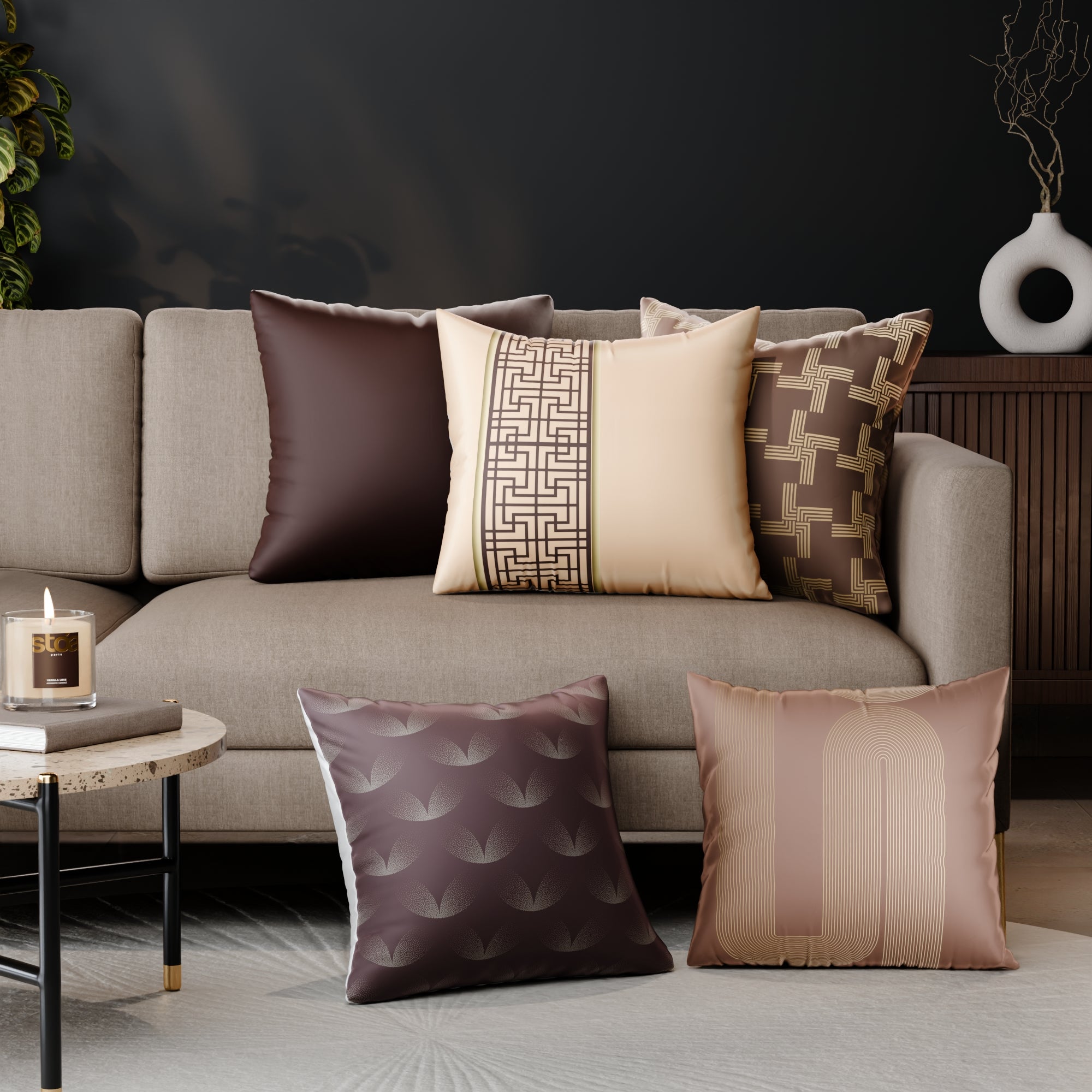 Cordelia’s Curtsey Cushion Cover 5 Pc Set