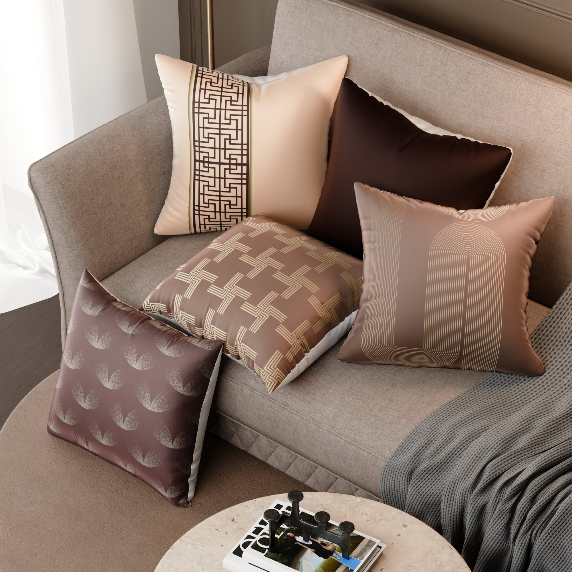 Cordelia’s Curtsey Cushion Cover 5 Pc Set