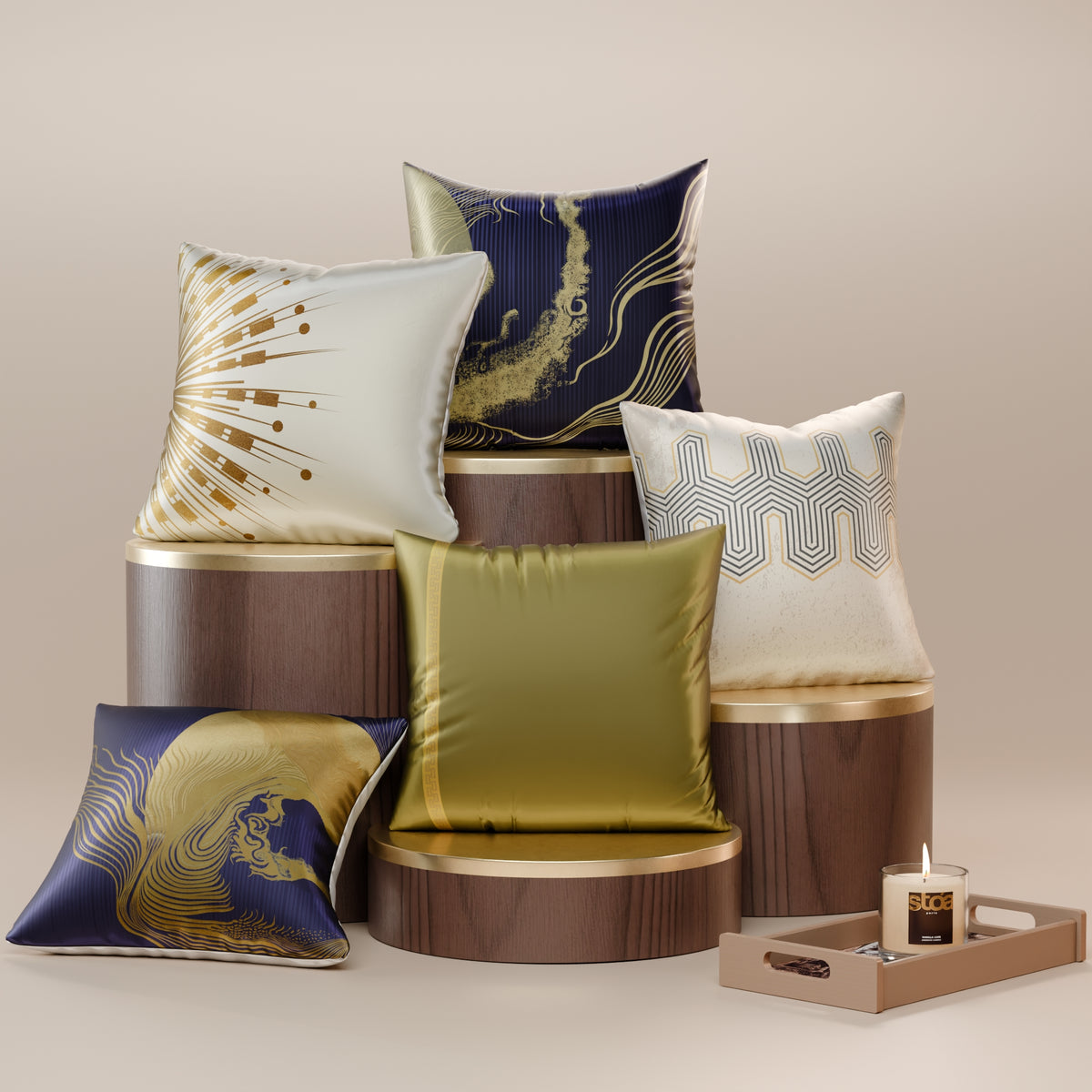 Ophelia’s Fantasia Cushion Cover 5 Pc Set