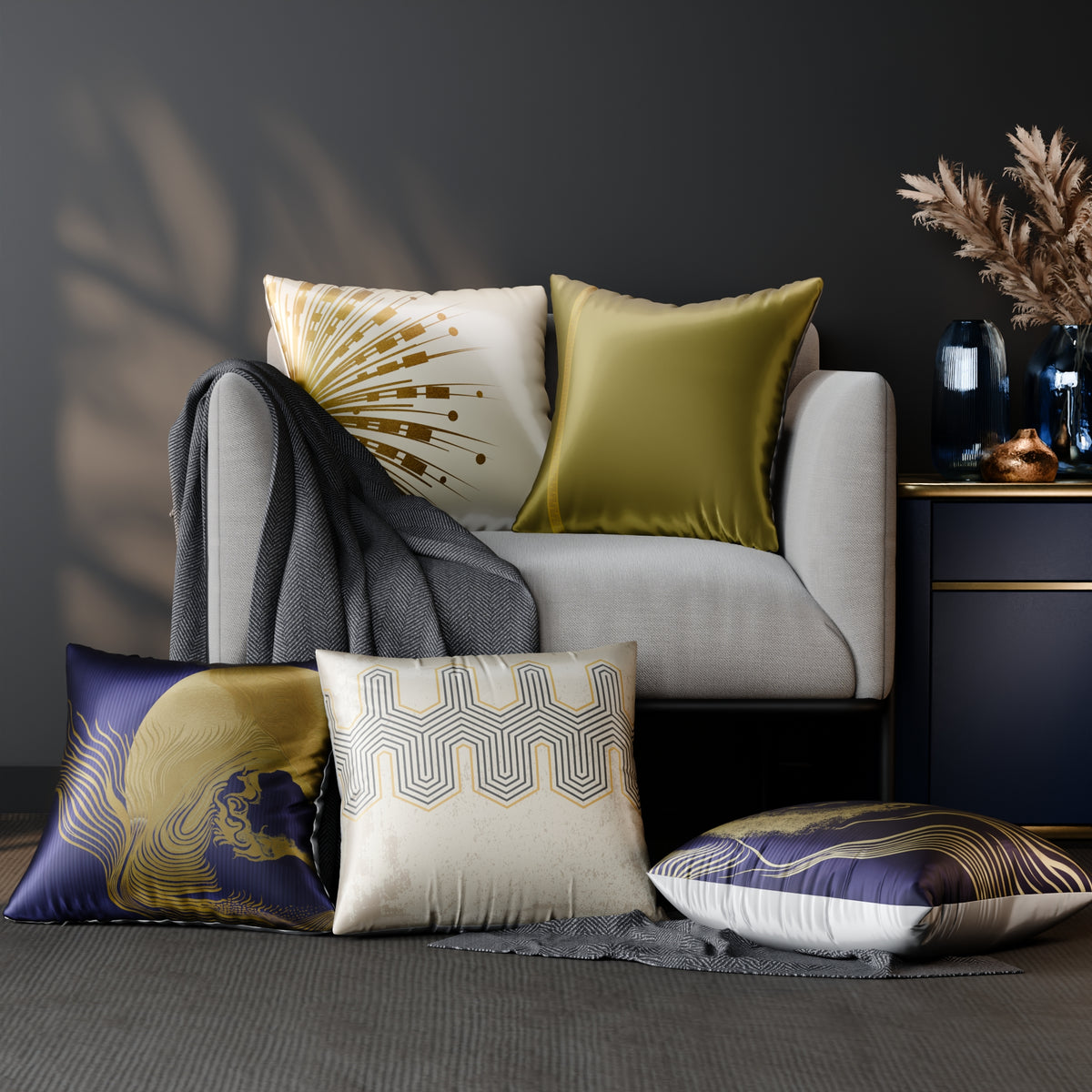 Ophelia’s Fantasia Cushion Cover 5 Pc Set