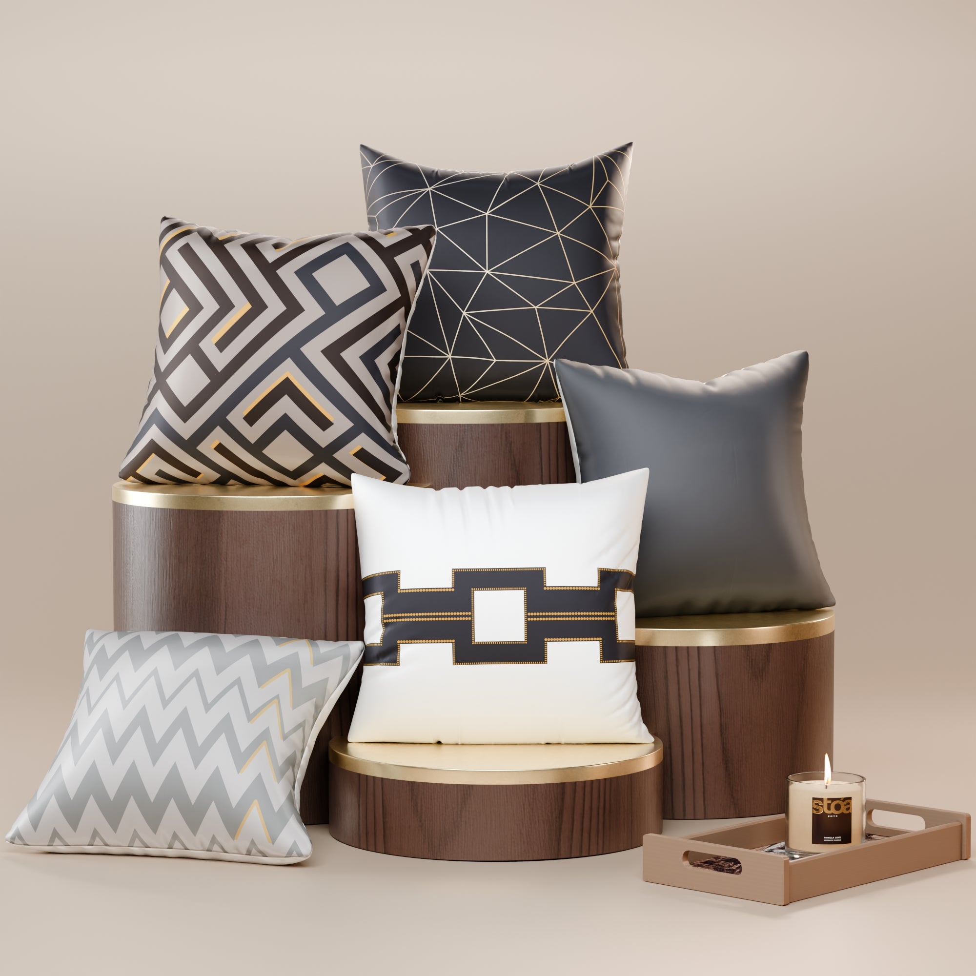Ophelia’s Mirage Cushion Cover 5 Pc Set