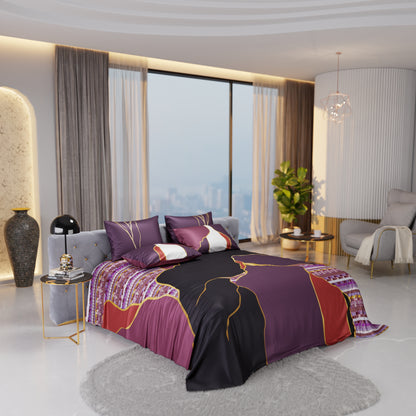 Ruby Rhapsody Enriched Cotton Bedsheet Set