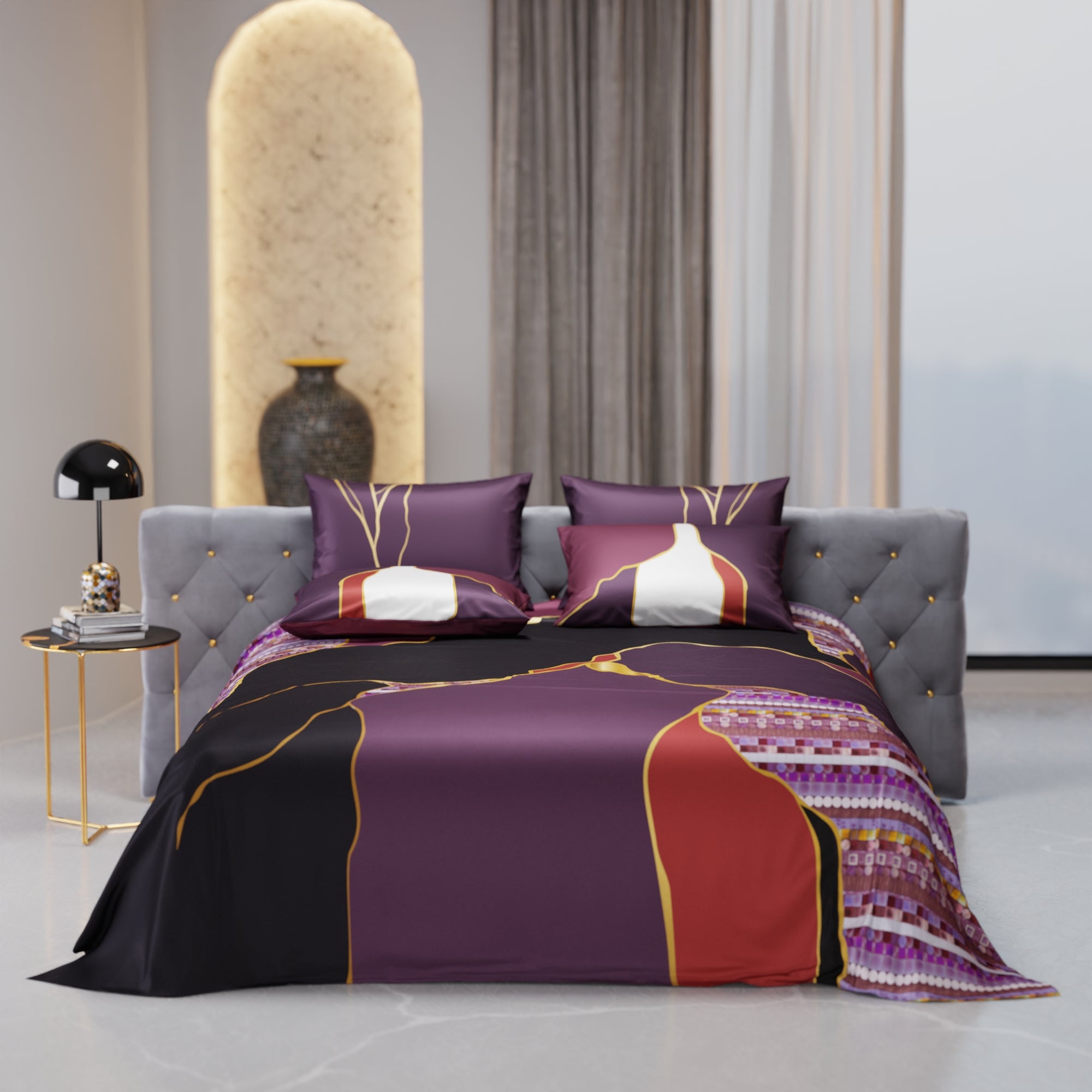 Ruby Rhapsody Enriched Cotton Bedsheet Set