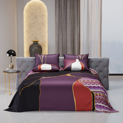 Ruby Rhapsody Enriched Cotton Bedsheet Set
