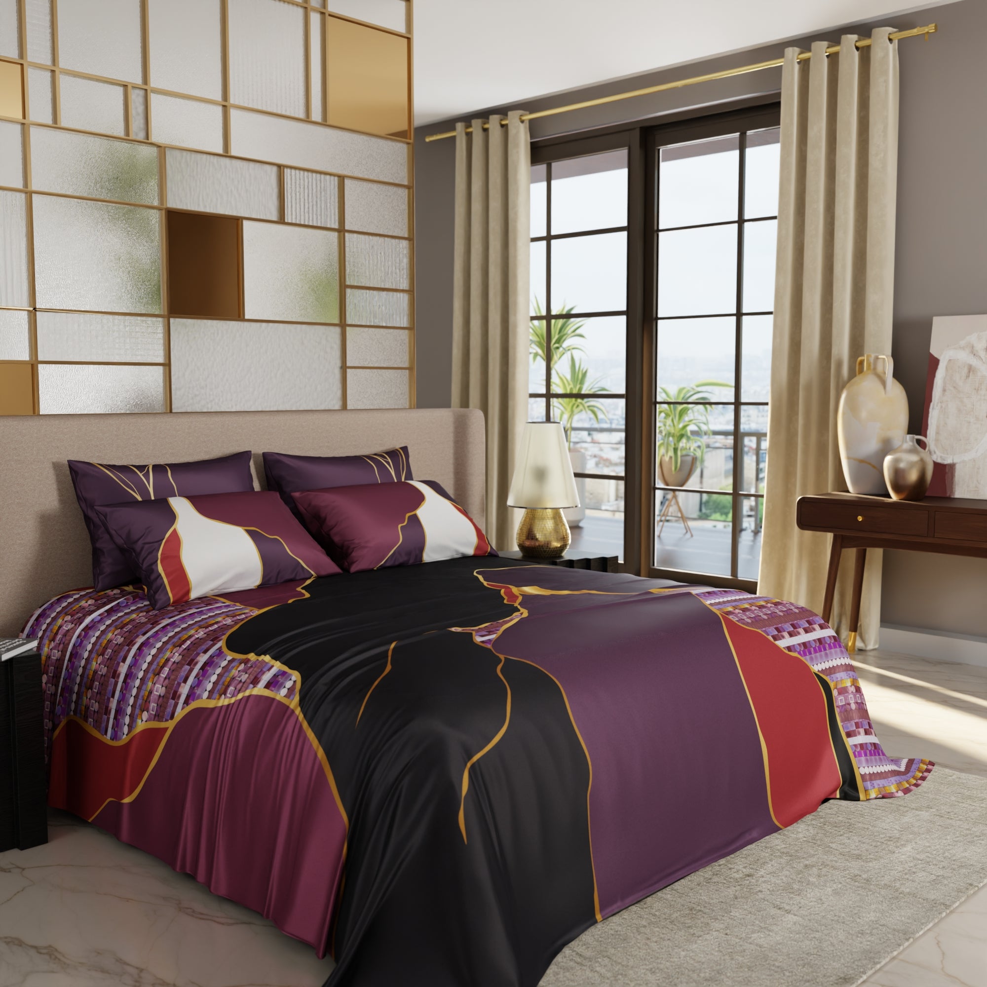 Ruby Rhapsody Bedsheet Set