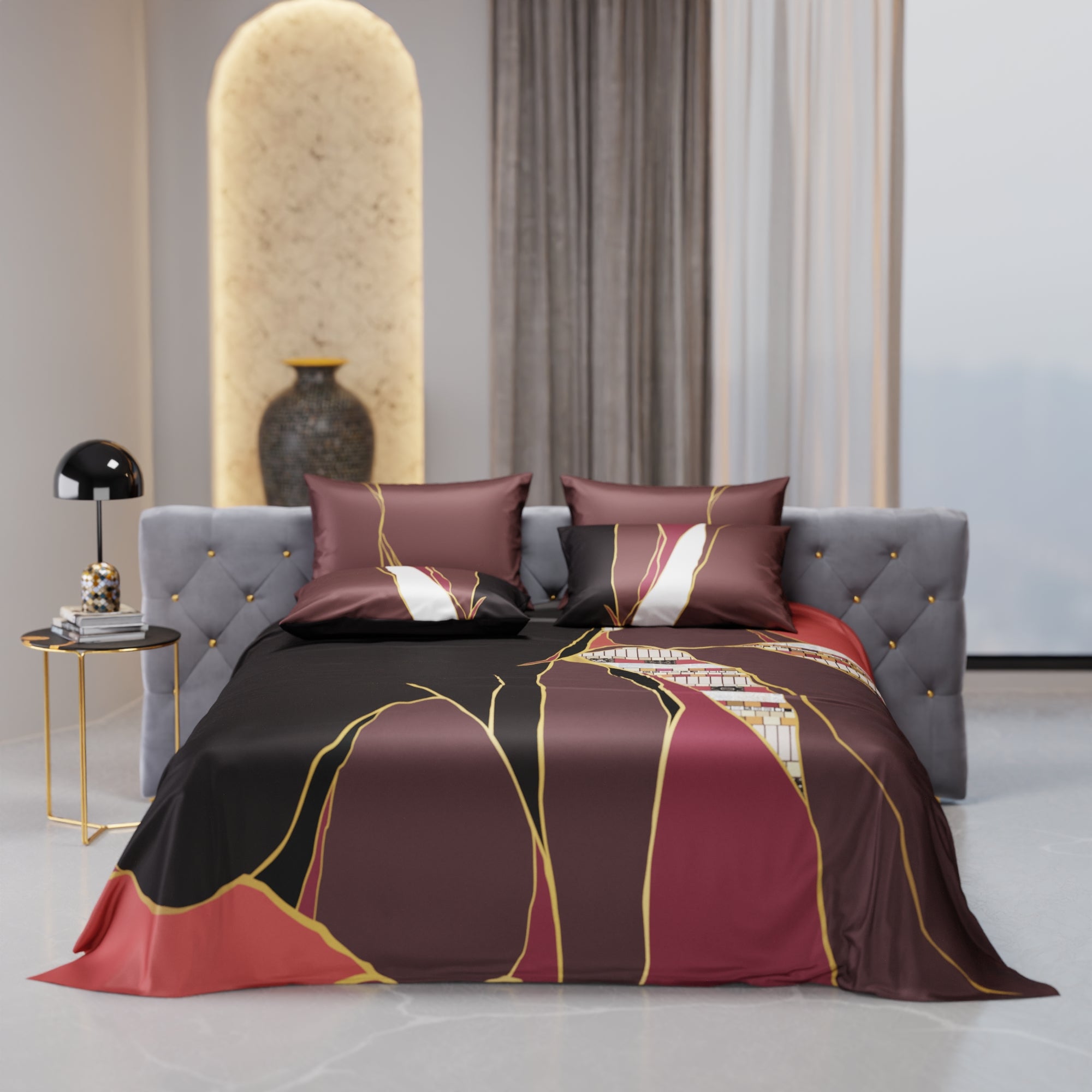Amber Veil Enriched Cotton Bedsheet Set