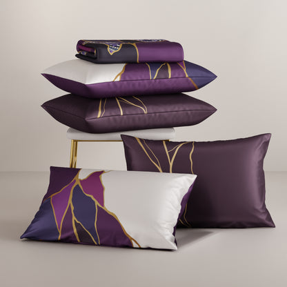 Burgundy Prism Enriched Cotton Bedsheet Set