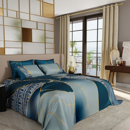 Teal Trance Bedsheet Set