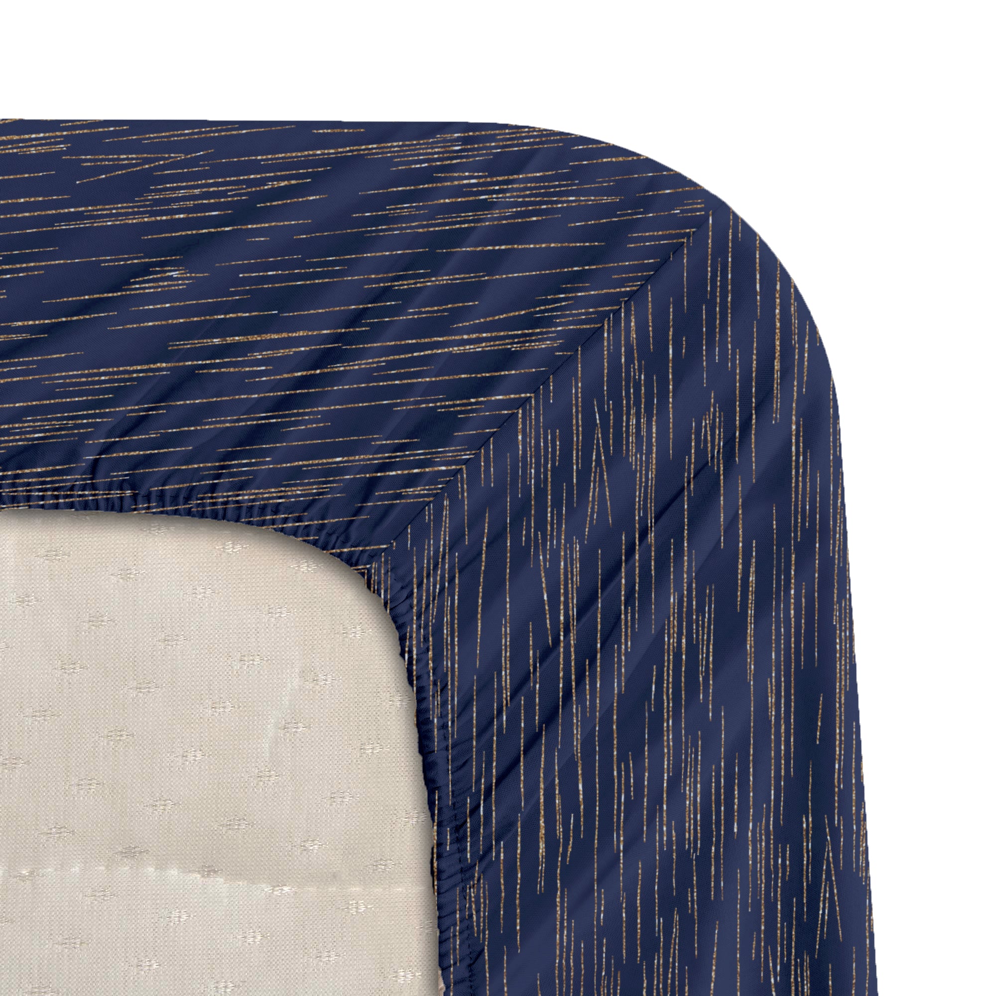 Sapphire Sparkle  Luxstre Cotton Fitted Sheet Set