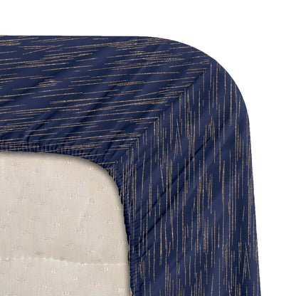 Sapphire Sparkle  Luxstre Cotton Fitted Sheet Set