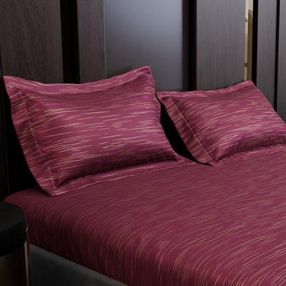 Crimson Radiance  Luxstre Cotton Fitted Sheet Set