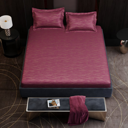 Crimson Radiance  Luxstre Cotton Fitted Sheet Set
