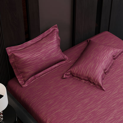 Crimson Radiance  Luxstre Cotton Fitted Sheet Set