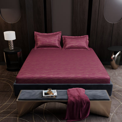 Crimson Radiance  Luxstre Cotton Fitted Sheet Set