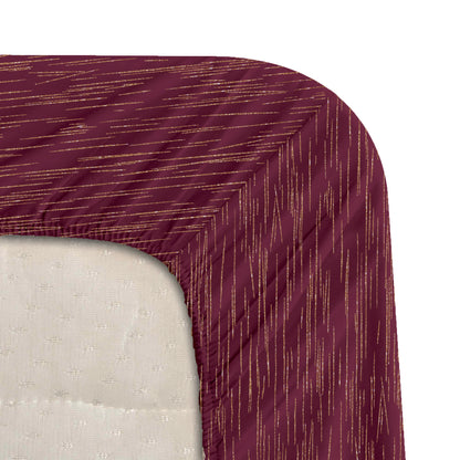 Crimson Radiance  Luxstre Cotton Fitted Sheet Set