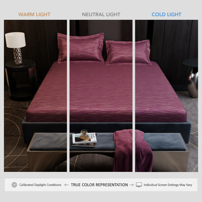 Crimson Radiance  Luxstre Cotton Fitted Sheet Set