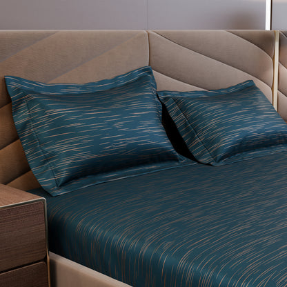 Azzure Dazzle  Luxstre Cotton Fitted Sheet Set