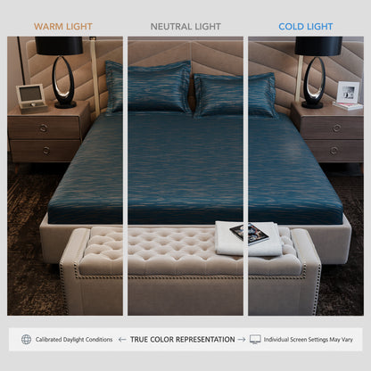 Azzure Dazzle  Luxstre Cotton Fitted Sheet Set