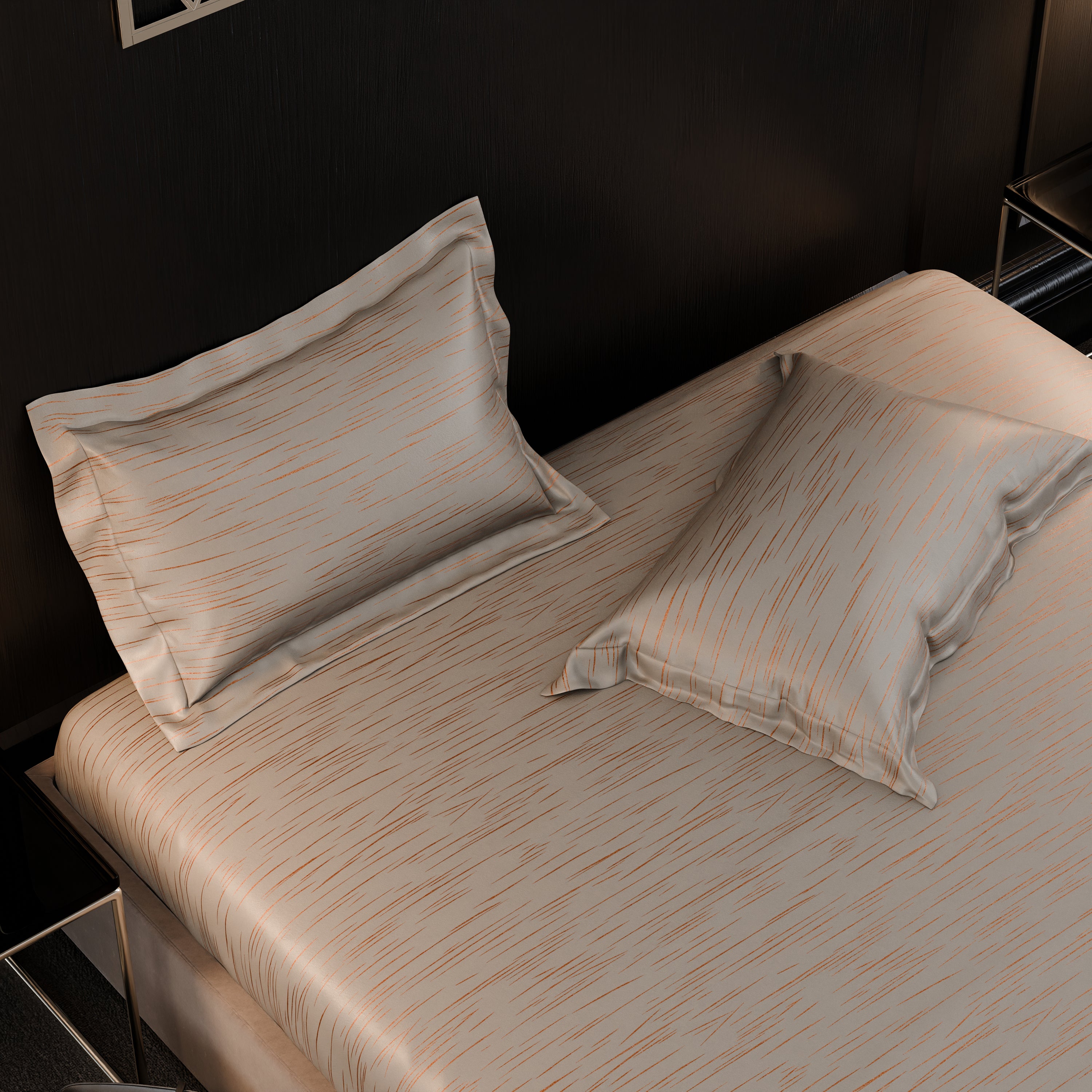 Sandstone Glow  Luxstre Cotton Fitted Sheet Set