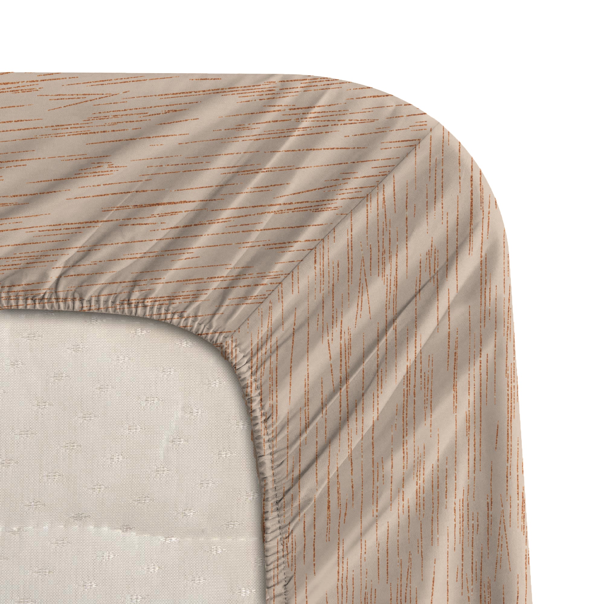 Sandstone Glow  Luxstre Cotton Fitted Sheet Set