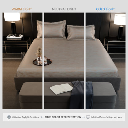 Sandstone Glow  Luxstre Cotton Fitted Sheet Set
