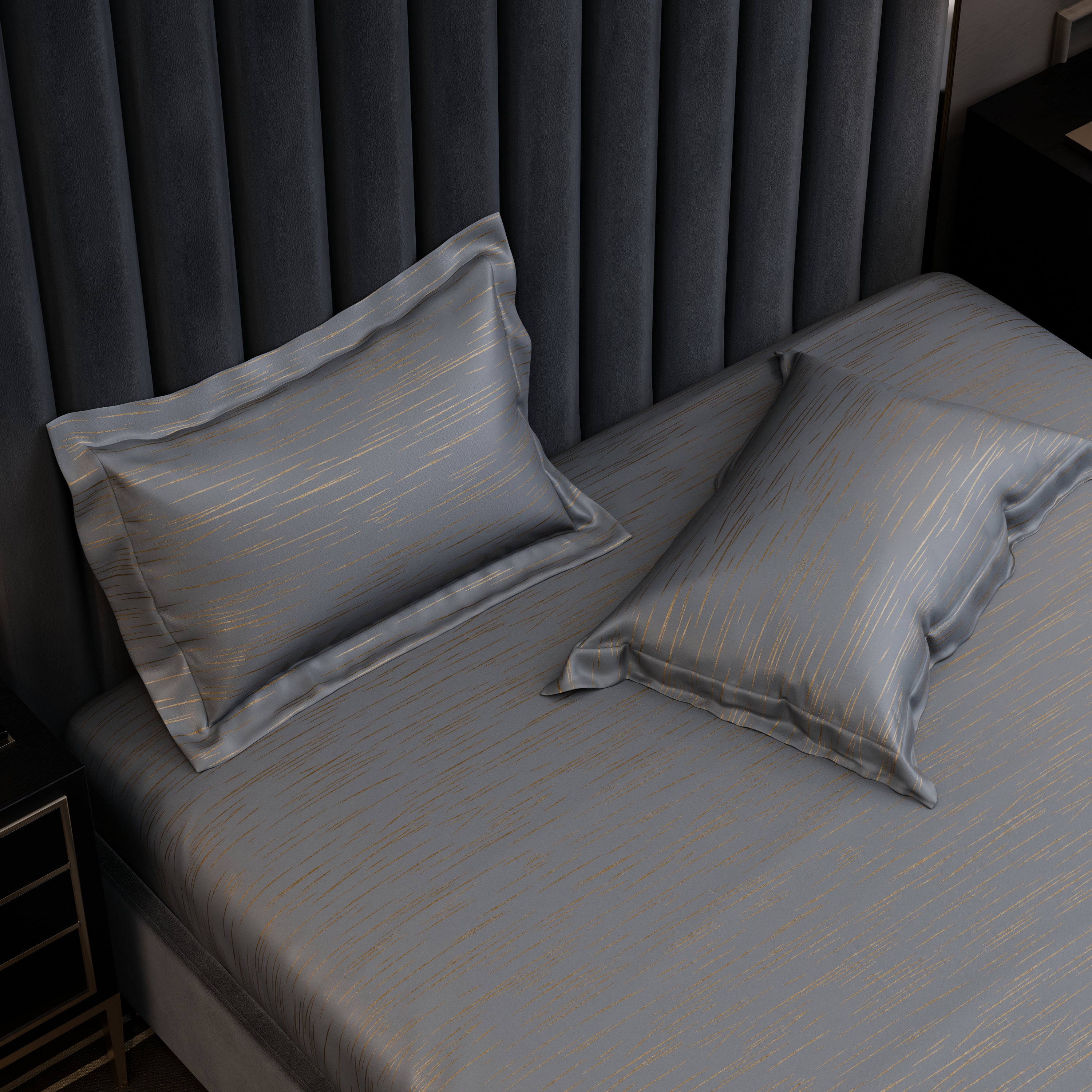 Golden Dusk  Luxstre Cotton Fitted Sheet Set