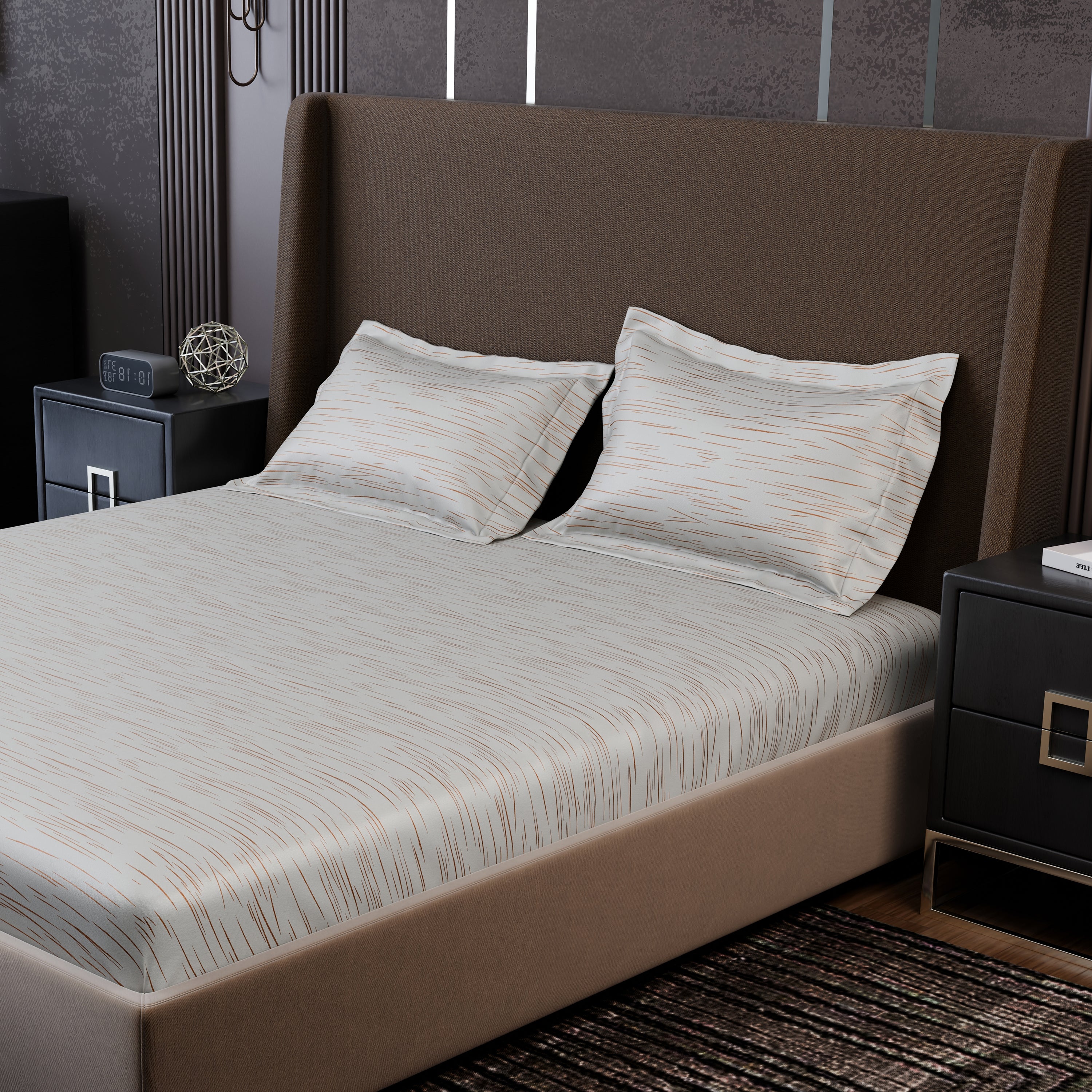 Ivory Rose  Luxstre Cotton Fitted Sheet Set