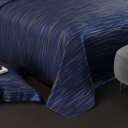 Sapphire Sparkle  Luxstre Cotton Bedsheet Set