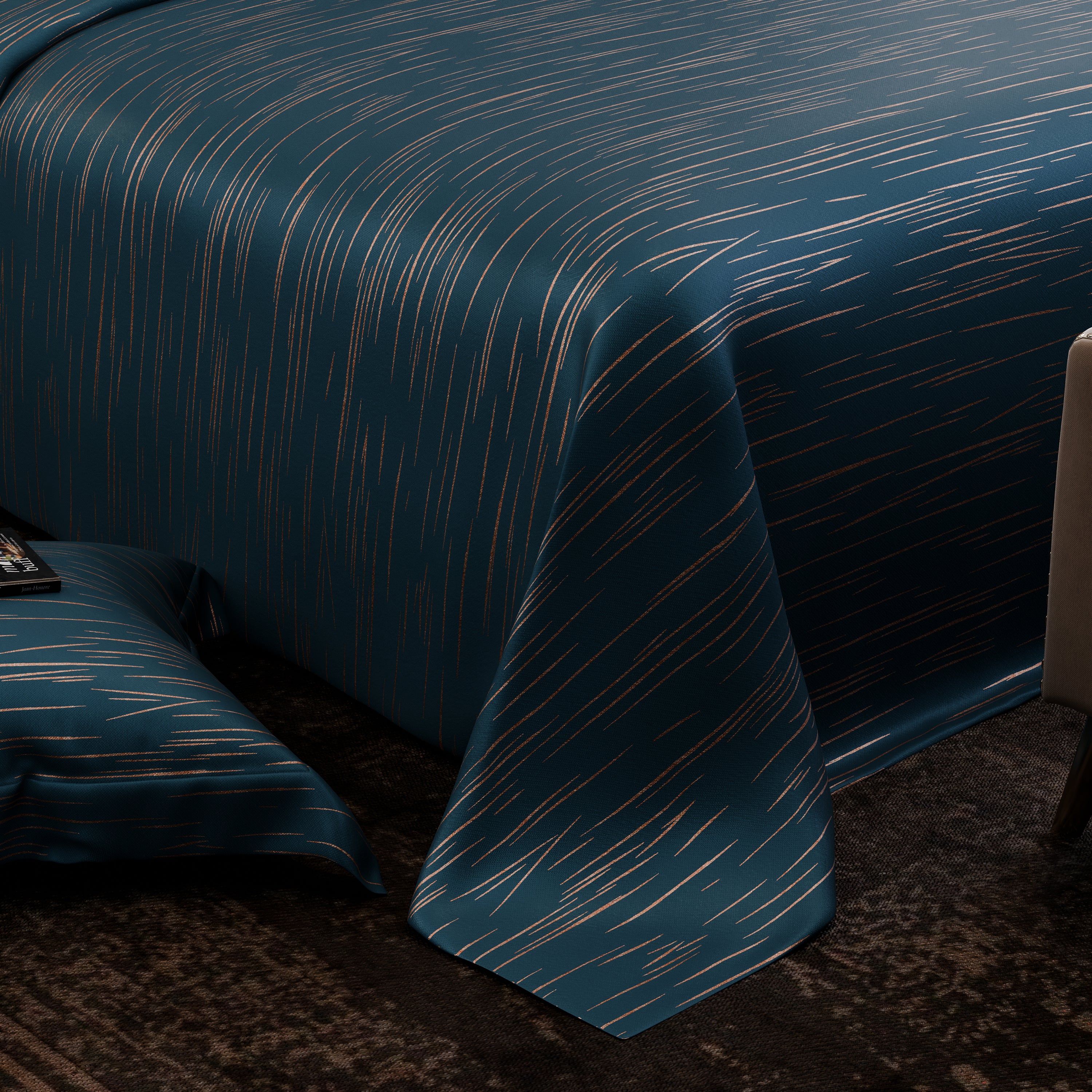 Azure Dazzle Luxstre Cotton Bedsheet Set