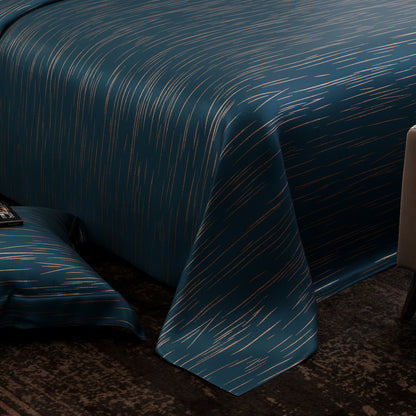 Azure Dazzle Luxstre Cotton Bedsheet Set