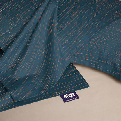Azure Dazzle Luxstre Cotton Bedsheet Set