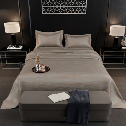 Sandstone Glow  Luxstre Cotton Bedsheet Set
