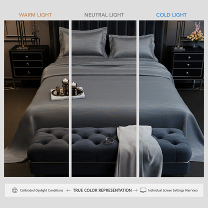 Golden Dusk Luxstre Cotton Bedsheet Set