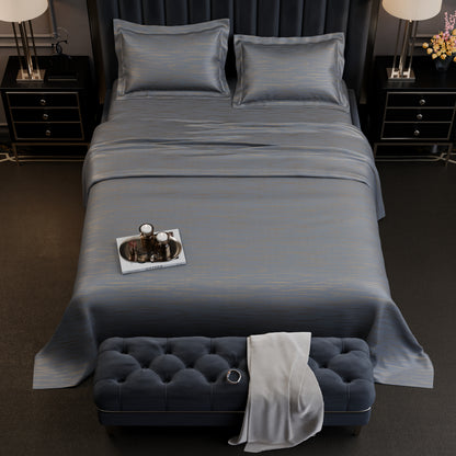 Golden Dusk Luxstre Cotton Bedsheet Set