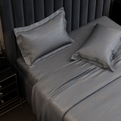 Golden Dusk Luxstre Cotton Bedsheet Set