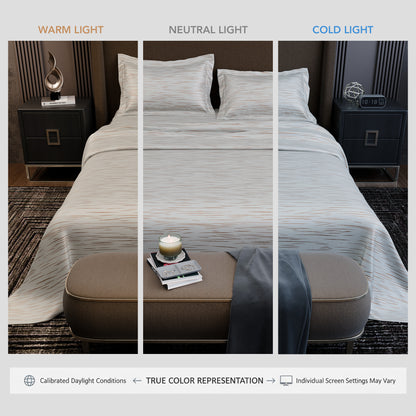 Ivory Rosé  Luxstre Cotton Bedsheet Set
