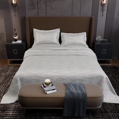 Ivory Rosé  Luxstre Cotton Bedsheet Set