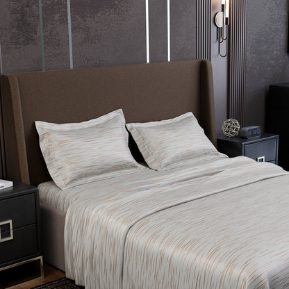 Ivory Rosé  Luxstre Cotton Bedsheet Set