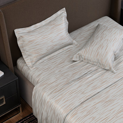 Ivory Rosé  Luxstre Cotton Bedsheet Set