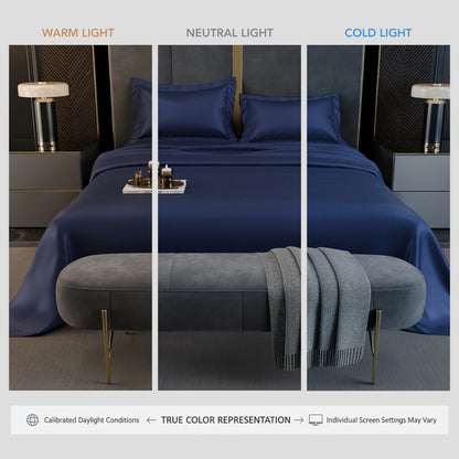 Sapphire Night Luxstre Cotton Bed Sheet Set