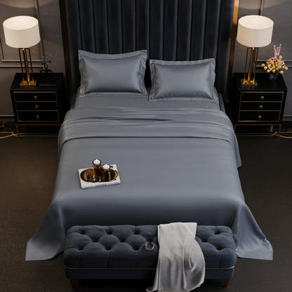 Storm Grey Luxstre Cotton Bed Sheet Set