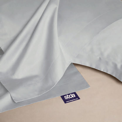 Frosted Ivory Luxstre Cotton Bed Sheet Set