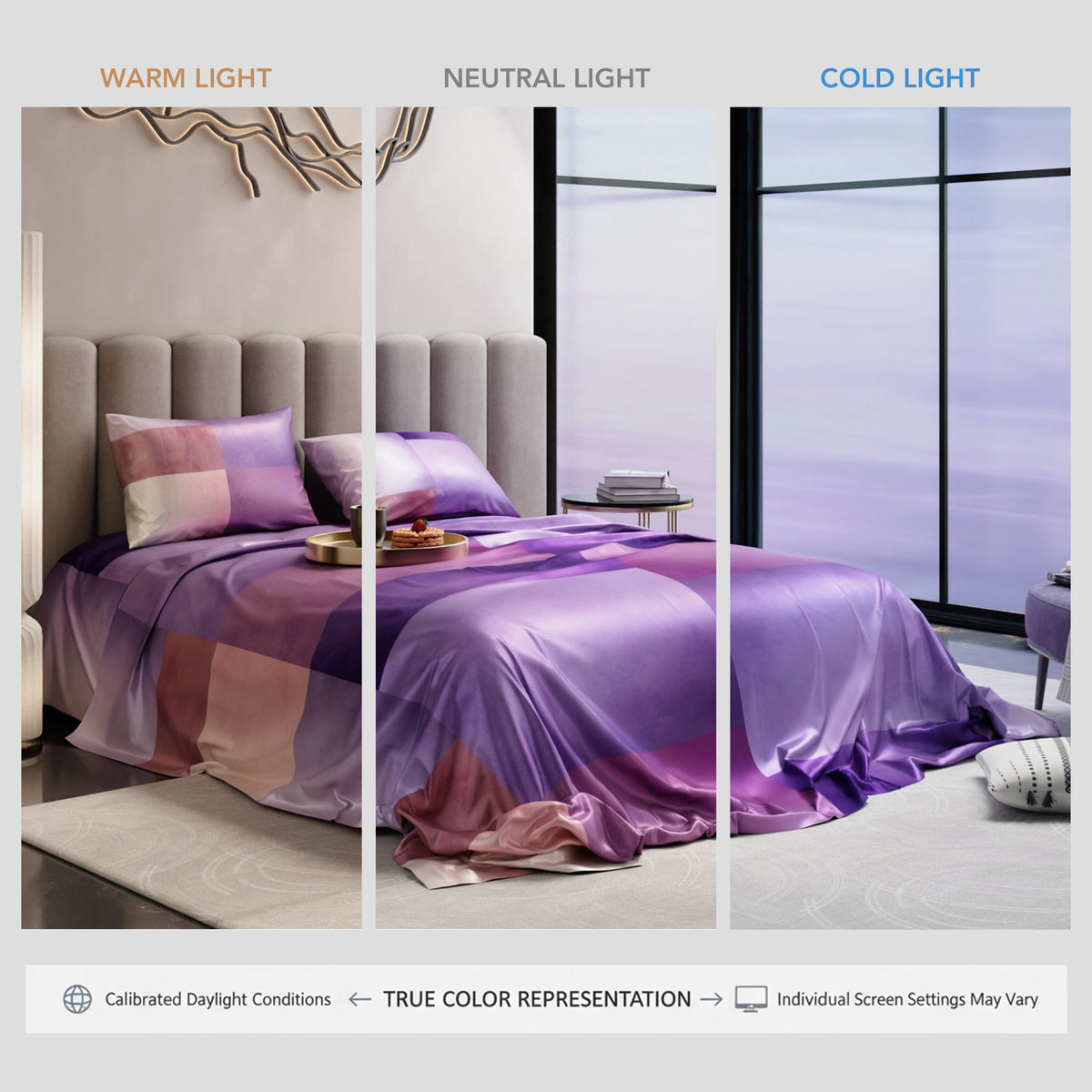 Lavender Haze Ultra Satin Bedsheet Set