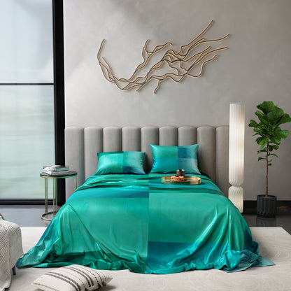 Dewdrop Bloom Ultra Satin Bedsheet Set