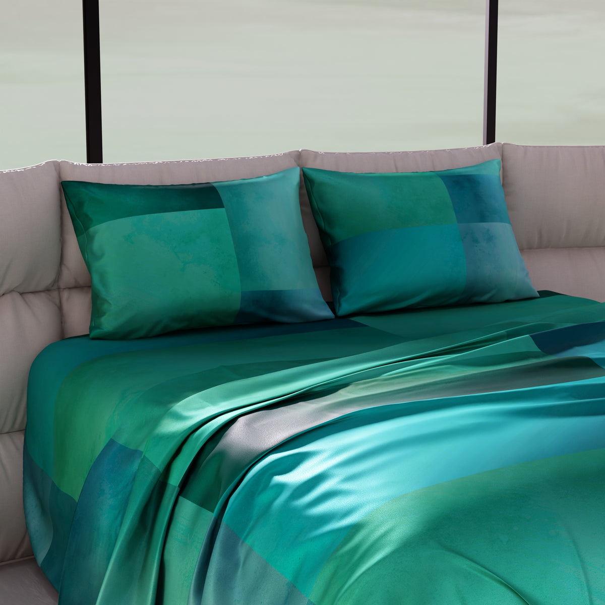 Dewdrop Bloom Ultra Satin Bedsheet Set