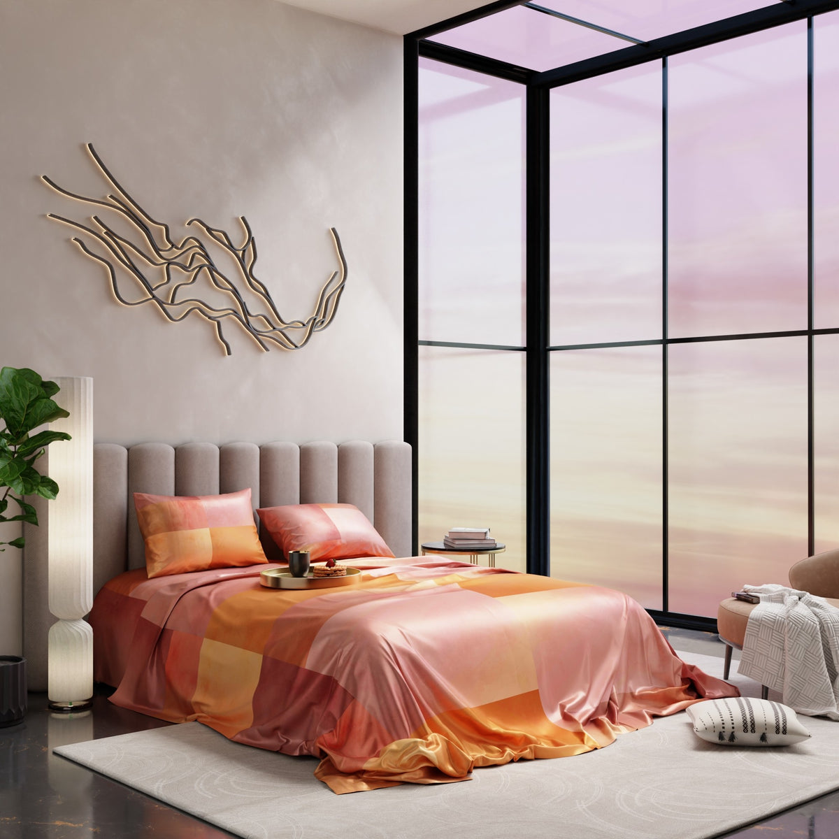 Honey Mist Ultra Satin Bedsheet Set