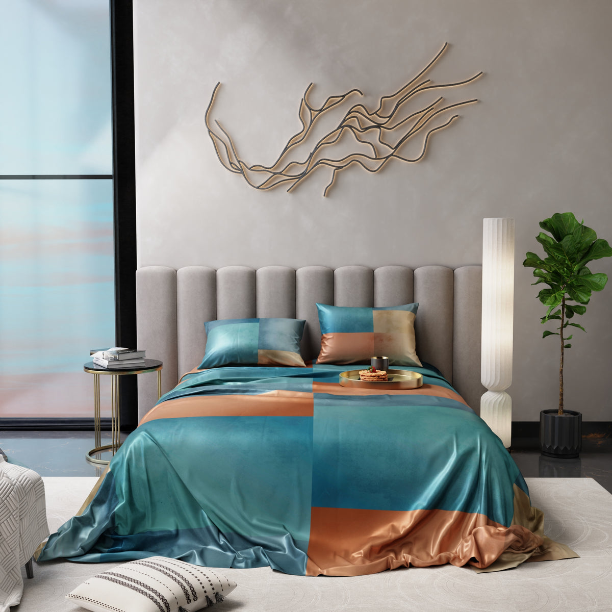 Aquaglow Ultra Satin Bedsheet Set